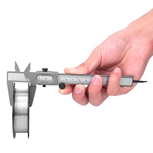 Garosa Vernier Caliper Metal Micrometer Gauge Measuring Caliper Double Scales cm/Inch Manual Caliper Measuring Tool for Household DIY Measurment(5in)