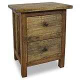 vidaXL Nightstand Home Bedroom Furniture Wooden Vintage Bedside Storage Table Cabinet Telephone Stan