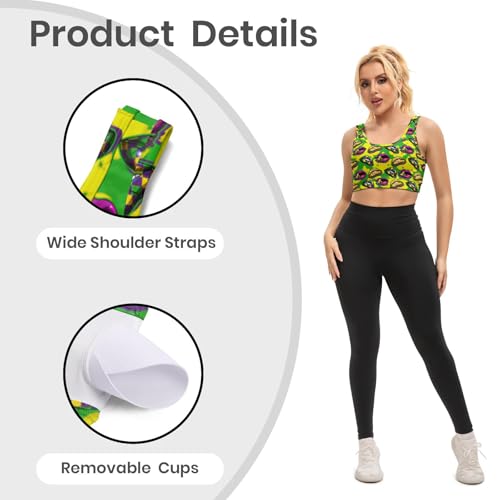 Image of Yoga top Women's Cheerleading Uniform Gym Outfit Running Crop Tops Yoga Shirts Casual Tank Top