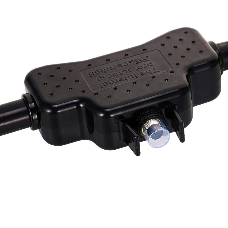 RV Adapter 15Amp to 50Amp Electrical Adapter with Overload Protector NEMA 5-15P to 14-50R Female Receptacle.125Volt 10 Gauge 16 Inch,Black-Green,ETL Listed