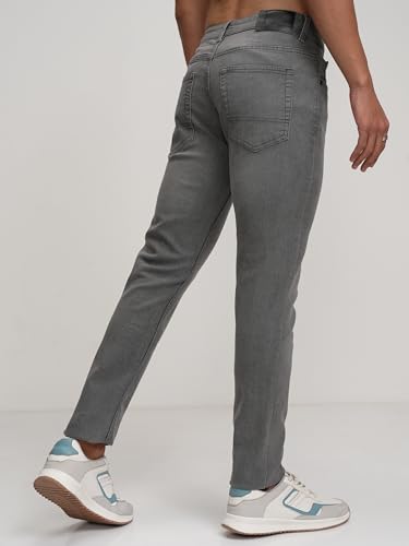 Image of Highlander Mens Tapered Fit Denim Jeans for Man| Regular Length|Mid-Rise|Stretchable Fabric for Comfort fit| Jeans for Man | Men Jeans