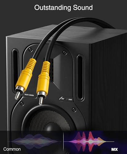 Image of MX RCA Cable 2RCA To 2RCA Stereo Audio Cable Gold Plated Adapter Dual Shielded For Home Theater Amplifier Hi-Fi System Car Sound Speaker PARENT (1 RCA MALE / 1 RCA MALE (Pack Of 2), 1.5M)