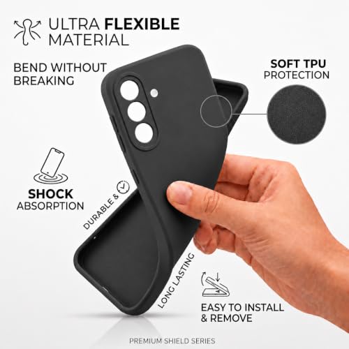 Image of FIRST MART Matte Silicone Back Cover for Samsung Galaxy S25 FE - Black