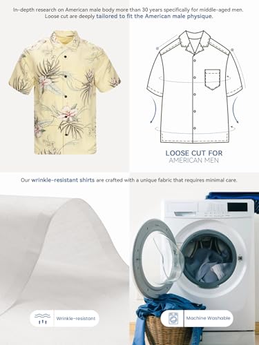 Men's Hawaiian Floral Shirts Silk and Linen Button Down Casual Tropical Holiday Beach Shirts4