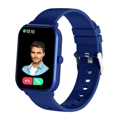 Image of pTron Force X11 Bluetooth Calling Smartwatch with 1.7 inch Full Touch Color Display, Real 24 /7 Heart Rate Tracking, Multiple Watch Faces, 7Days Runtime, Health /Fitness Trackers & IP68 Waterproof (Blue)