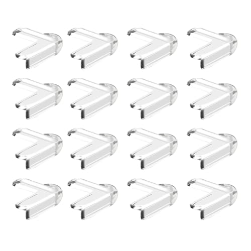 GXGM 16 Piezas Protectores de Esquinas para Niños Transparente Pre-Cinta Adhesiva Protectores de Esquinas de Goma para la Seguridad de los Niños en el Hogar Con Superglue Mejorado para Muebles de Mesa