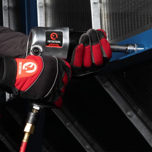 Intertool 1/2" Air Impact Wrench, Pneumatic, Heavy Duty, Twin Hammer Clutch, 3” Extended Anvil, Auto Repair, Truck And Car Tires, Construction, Reverse, 425 Ft/Lb Torque, 7500 Rpm Pt08-1103 #TOP6