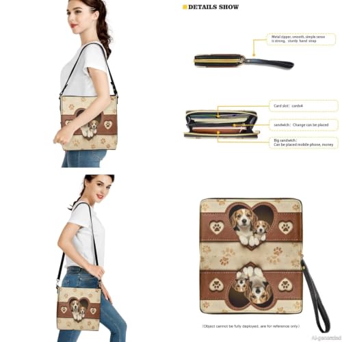 Image of Bucket Crossbody Bag Set for Women Lady, Leather Purse and Wallet Set Large Bucket Bag with Wallet