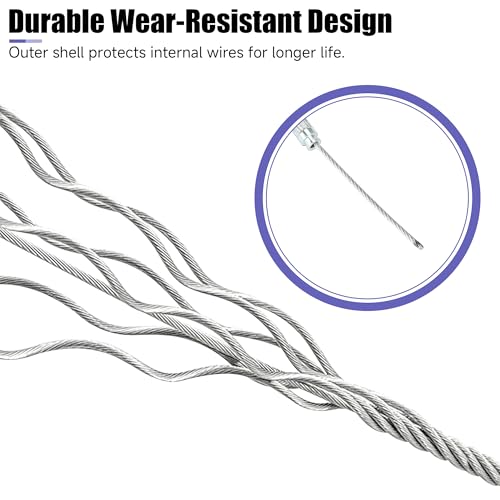 Image of 75 inch Universal Go Kart Throttle Cable Straight Replacement for 90cc 110cc 125cc Go Kart Yerf Dog Kandi Mini Bike Dirt Bike Scooter Buggy Overall Length 82 inch with Brake Return Pedal Springs