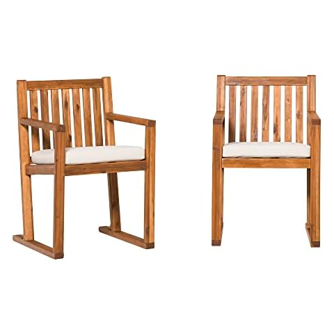 Walker Edison Tahnee Patio Dining Chairs Cover