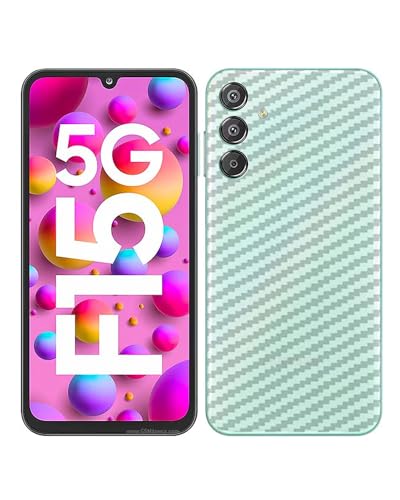 Image of Compatible with Back Skin Sticker /Vinyl wrap /Protective Film Mobile Skin by Candeal Mizhan (only Back) (Samsung, Carbon Fiber Transparent, Samsung Galaxy F15 5G)