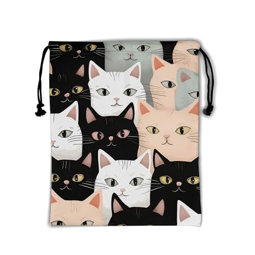 Image of Nerxy Cat Drawstring Gymnastics Grip Bag - Kitten Grip Bag Pet Gymnasts Gym Bag Animal Storage Bag for Personal Equipment
