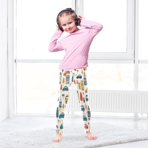 Toddler Girls Leggings Printed Yoga Pants Leggings Blue Car Green Tree for Kids4