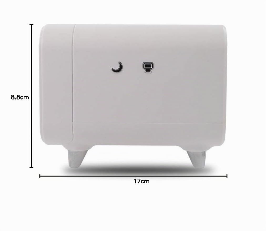 METRONIC 477029 Réveil avec Chargeur sans Fil par Induction, Effets Lumineux et Touches tactiles - Blanc