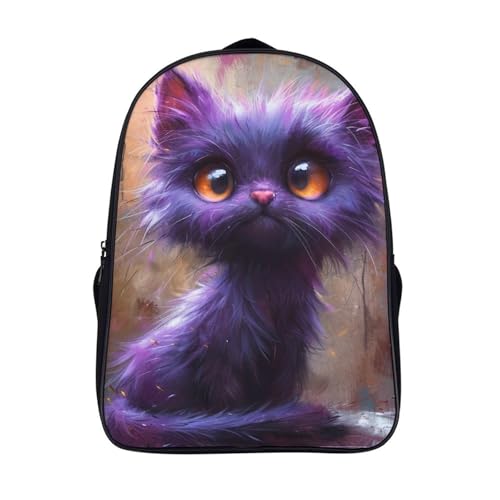 Mochila de dibujos animados de gato 3D que alivia la carga escolar en primaria