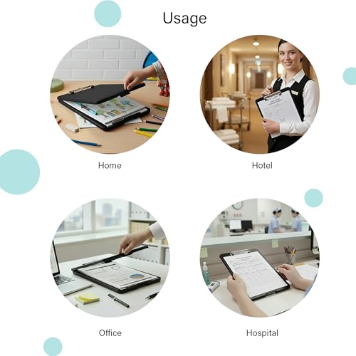 Image of oddpod Praise A4 Clip Pad /Clipboard with Storage Case for Paper and Document Storage 83002 (Black)