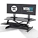 Ergotron – WorkFit Corner Standing Desk Converter, Dual Monitor Sit Stand Ergonomic Desk Riser for Tabletops – 44.8 Inch Width, Black