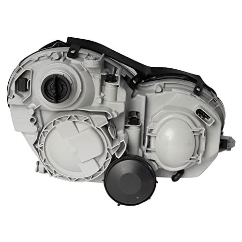 Image of TRQ Performance Driver and Passenger Side Headlight Assembly Set Chrome Housing Compatible with 01-05 Mercedes Benz C240 C320 05-07 Mercedes Benz C230 Halogen Only