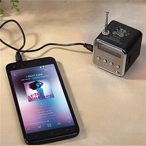 Tragbarer -USB -Lautsprecher MP3 -Musik Player Support SD TF Card USB2.0 Stereo FM Radio Compact Wireless Aluminiumlegierung Surround -Lautsprecher für Home Office Travel (A)