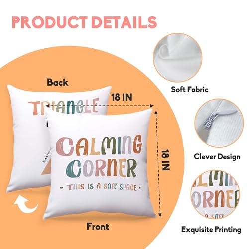 Xanev Therapy Pillow Cover, Calming Corner Throw Pillow Cover, Triangle Breathing 18X18 Decoration Pillowcase thumb #1