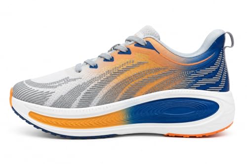 Image of Allen Cooper Men Running Shoes Lightweight Lace-Up Sports Walking Shoes with Cushioned Memory Foam