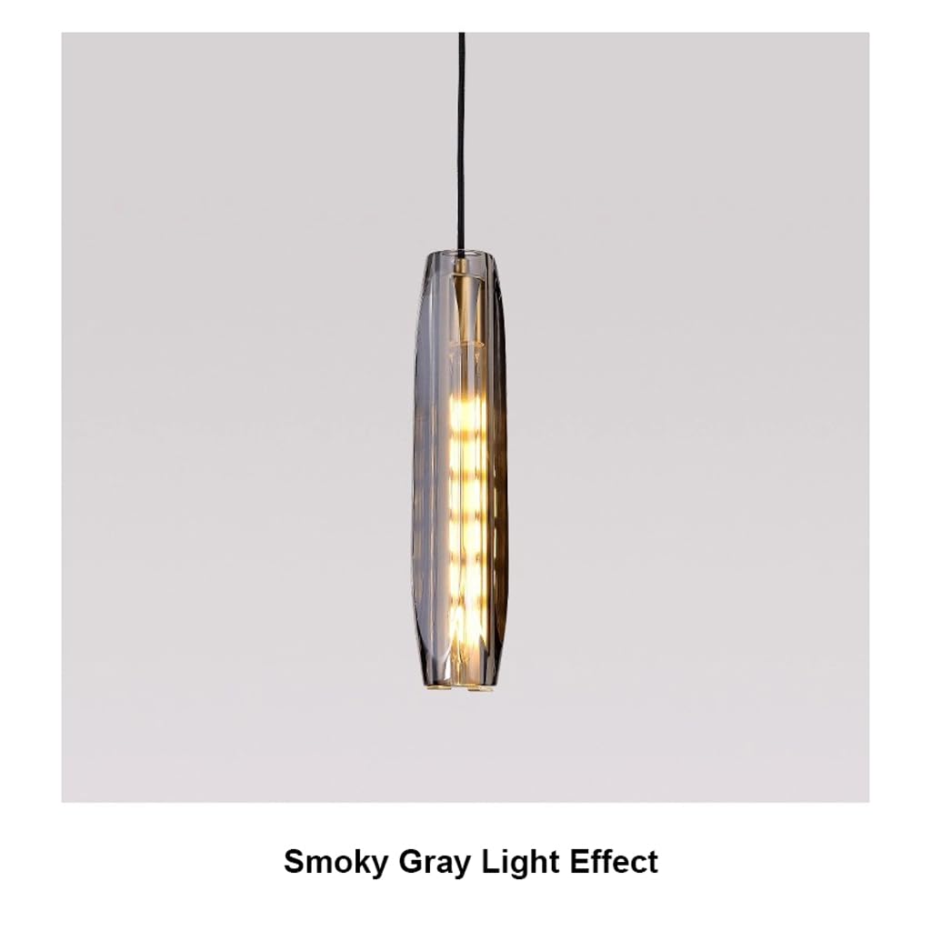 Lámpara Colgante de Cristal de Cobre, lámpara posmoderna de una Sola Cabeza, lámpara de Noche con suspensión Moderna, luz Colgante de Techo de Lujo para Dormitorio
