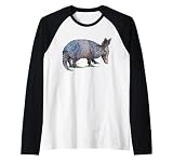 Armadillo Cute Young Nine Banded Armadillo Art Armor Raglan Baseball Tee