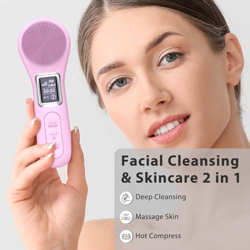 ColorfulLaVie Escova de Limpeza Facial para Purificador de Rosto, Escova Facial Sônica de Silicone E