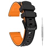 ⚽Material de Silicona de Alta Calidad: Todas las materias primas para las Wutwuk correas de reloj de silicona, se compran a través de canales de adquisición fiables y se han sometido a pruebas exhaustivas. Son seguras para el cuerpo humano. Esta correa de silicona es lisa y suave, lo que la hace muy ligera de poner en la muñeca. A decir verdad, es posible que ni siquiera se dé cuenta de que lo está llevando en la muñeca.
