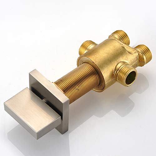 Roman Tub Faucet With Hand Shower, Waterfall Tub Filler Deck Mount Brushed Nickel, Sumerain #TOP6