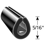 TRIM-LOK Edge Guard, Fits 1/8-Inch Edge, 25-Foot Length, Quick and Flexible Edge Cover, Pre-Glued for Easy Installation, Black Finish, Flexible PVC, Plywood, Glass, and Sheet Metal Edge Protector