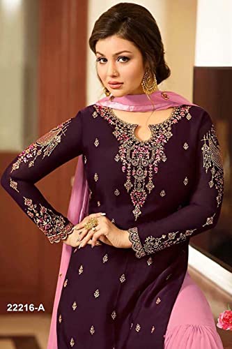 Image of SHAFNUFAB Womens Net Semi Stitched for Ladies use for women for lehenga suit for punjabi And lehenga suit for for wedding