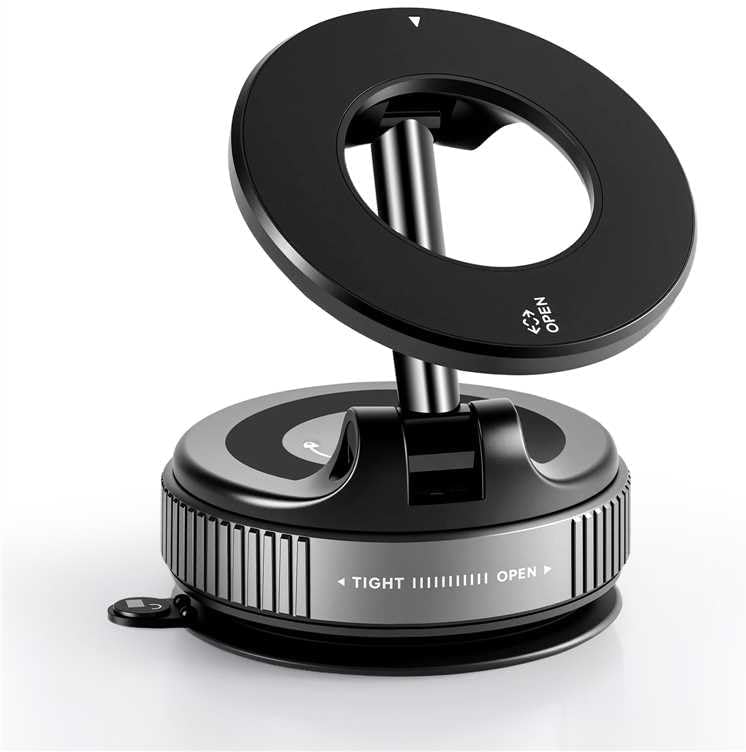 2026 Upgraded Vacuum Magnetic Car Phone Holder Mount [85 LBS Strongest Suction] 360° Adjustable Magnetic Phone Holder, Foldable Car Mount for All cellphones