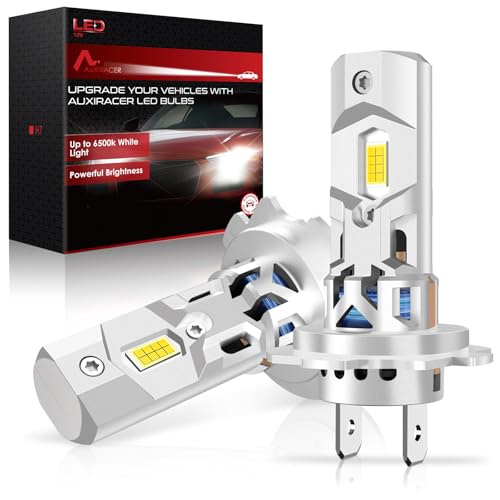 AUXIRACER H7 Lâmpadas LED, 35000LM 6500K branco frio 120 W, H7 LED lâmpada faróis de carro e mota com ventilador de refrigeração, 1:1 mini tamanho, 2 peças