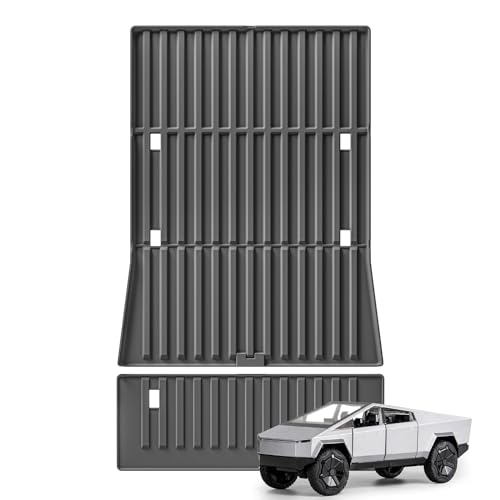SMABEE Truck Bed Mat & Tailgate Mat for Tesla Cybertruck 2023 2024 2025 2026 Accessories All Weather Cargo Liner Tailgate Protector TPE Waterproof Protective Pad Interior