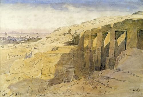 Tableaux Toile Égypte Edward Lear Décoration Murale Salon Poster 60x90cm
