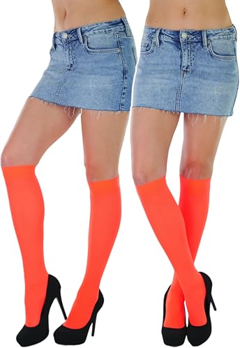 Image of ToBeInStyle Women's Opaque Knee High Nylon Fashion Socks Solid & w /Front Satin Bow