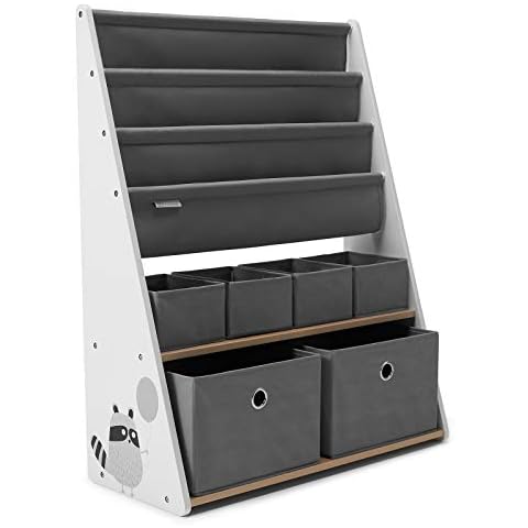 Estante Kinderkraft RACOON para niños con cajas y estantes Cover