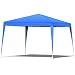 Tangkula Outdoor Tent 10’X10’ EZ Pop Up Portable Lightweight Height Adjustable Study Instant All Weather Resitant Event Party Wedding Park Canopy Gazebo Shelter Tent with Carry Bag (Blue)