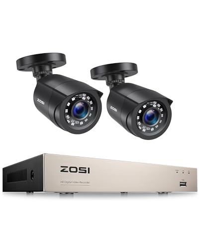 ZOSI 8CH 5MP CCTV Camera System, Includes 2 1080p Cameras