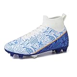 Soccer Cleats Kids Boys Girls Football Cleats Zapatos de Futbol Outdoor Soccer Shoes Tacos de Futbol Para Niños Youth Baseball Cleats Professional Training Football Shoes Turf High Top Football Boots