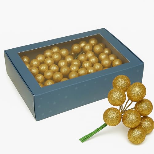 MIJOMA Deko Kugeln 180 Stück Ø 2 cm mit Draht zum Stecken...