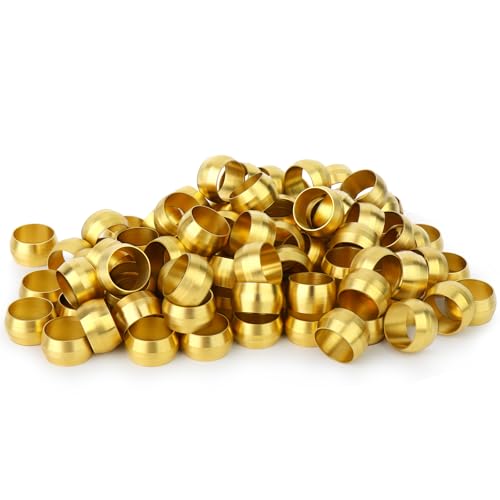 GASHER 100 pezzo Raccordo a compressione, ghiere a compressione Hülse da 8mm Rohr OD