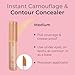 MCoBeauty Instant Concealer Camouflage & Contour, Medium, Perfecting Contour with Flawless Coverage, Vegan, Cruelty Free Cosmetics