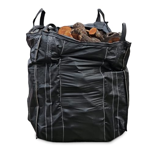 Leña de encina 100%, Big-Bag 400kg 35cm de Longitud, Diferentes grosores Mezclados, Seca, Limpia cribada, Lista para su Uso.