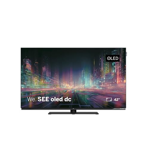 LOEWE We. See 42 Zoll OLED-TV, Dual Channel, Smart TV (Dolby Vision, 60 W Dolby Atmos, HDMI 2.1 120 Hz VRR, Apple AirPlay, Matter, Bluetooth Remote, extra flaches Monitor-Design)