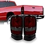 AKKON - For Dodge Ram 1500/2500/3500 Pickup Truck Red Smoked Tail Lights Brake Lamps Replacement Left + Right