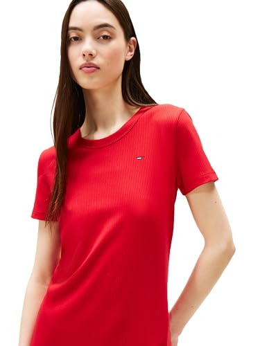 Image of Tommy Jeans Women's Bodycon Midi Dress with Logo Detail