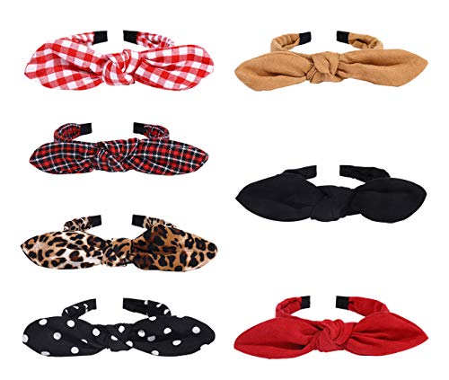 Headbands for Women and Girls Elastic Turban Bowknot Design Hair Band 7 Pack Set Leopard Print and Other Styles fashion Headbands Headbands for Women and Girls Elastic Turban Bowknot Design Hair Band 7 Pack Set Leopard Print and Other Styles fashion Headbands