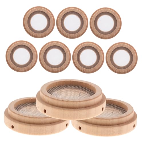 WOFASHPURET 10 Piezas De Almohadillas De Jade Para Anillos Equipo De Pie Kit De Almohadillas Para Soporte Estuche De Dispositivo Madera Beige
